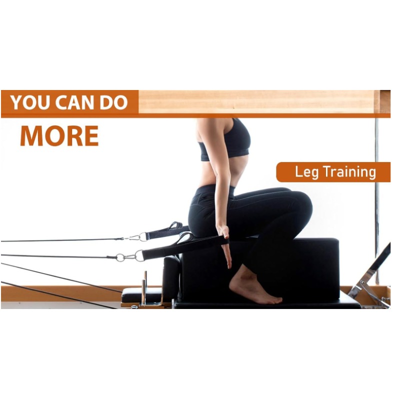 Pilates Ankle Strap - Dubbele ring elastische yoga pilates bed