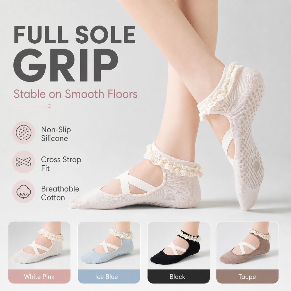 Nieuwe antislip yogasokken met - Pilates Ankle Strap recensie en prijs